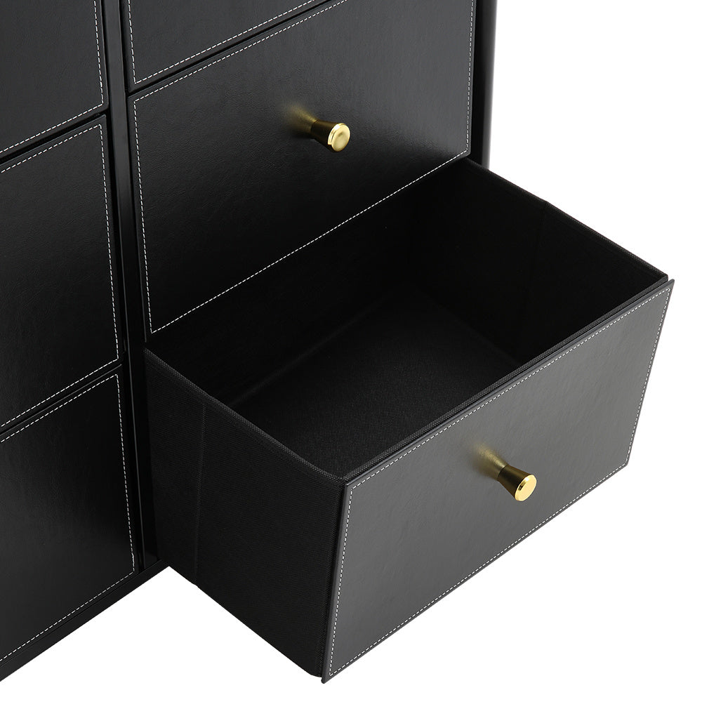 Black 10 Drawer Plastic Storage Cabinet