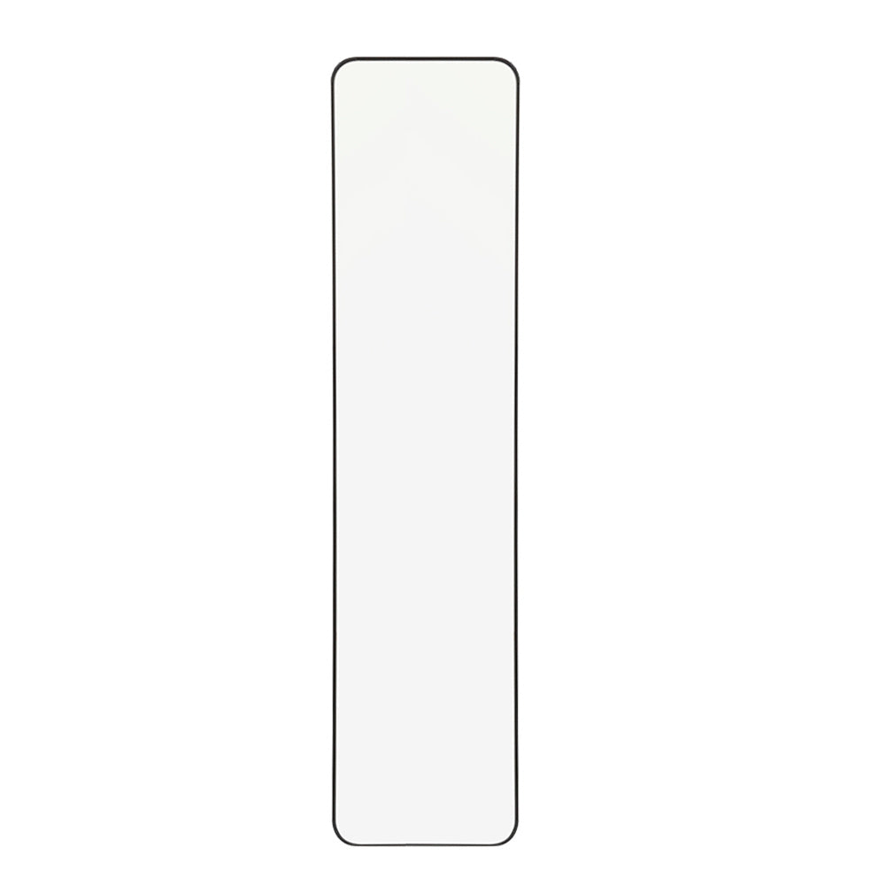 Full Length Mirror with Rounded Corners Door Hanging Black Mirror