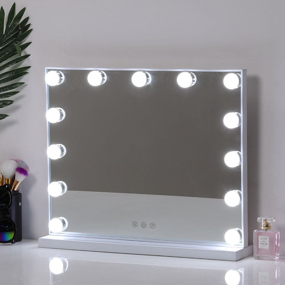 Large Makeup Dressing Mirror With 13 LED Light Touch Dimmable Bulb