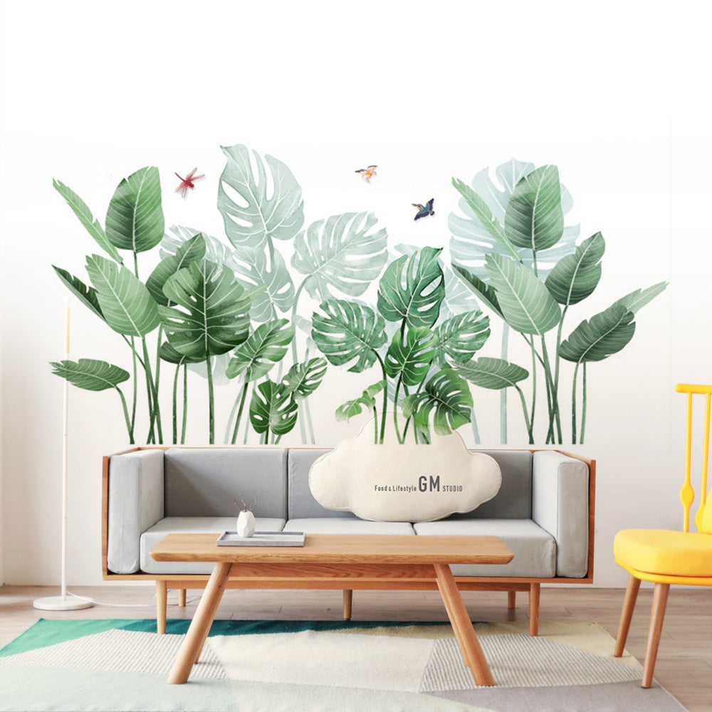Green Plants Leaves Tropical Decal Wall Sticker Art Murals Waterproof Home Decor