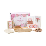 Luxury Spa Bath Gift Set Rose Self Care Box Bamboo Comb Set