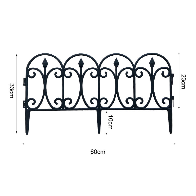 6pcs Outdoor Picket Fence Decorative Garden Border Edging