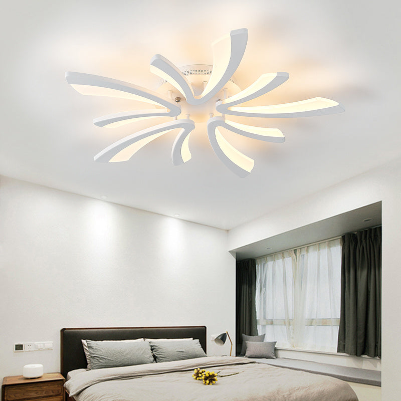 Modern V Shape LED Chandelier Ceiling Light , 5 Head Dimmable