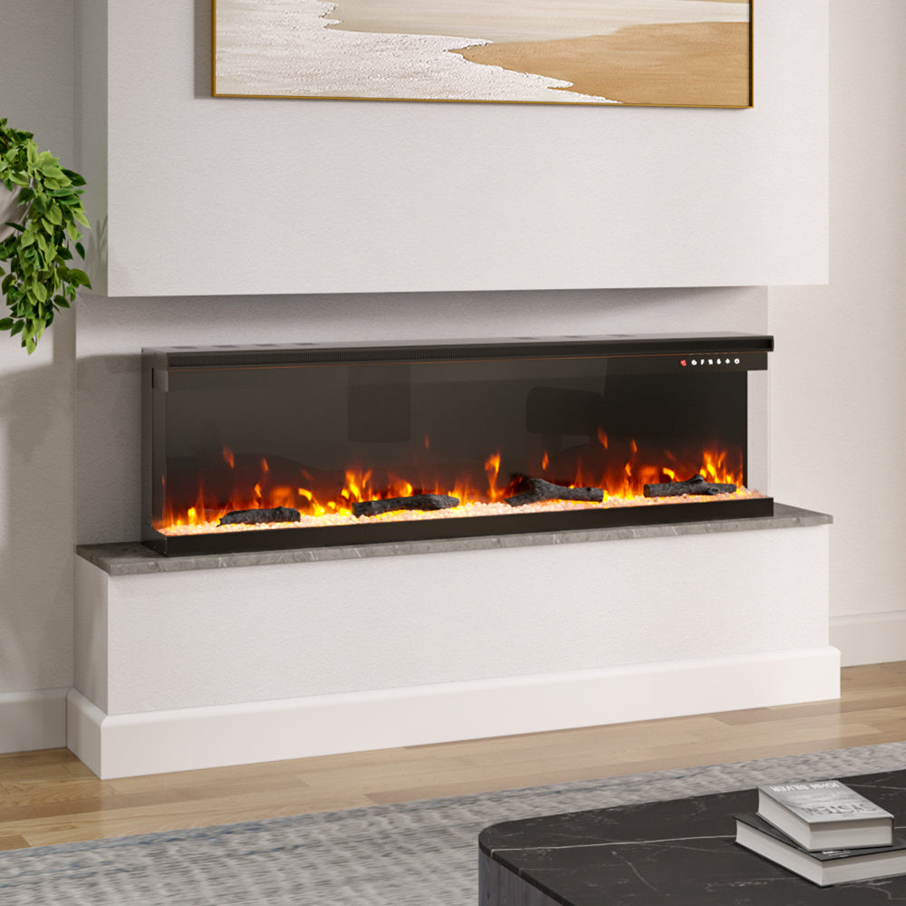 40 Inch Electric Fireplace 9 Flame Colors with Remote Control
