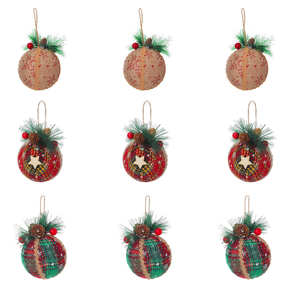 Set of 9 Christmas Ball Ornaments Hanging Decorations Christmas Baubles Ser for Chrismas Tree
