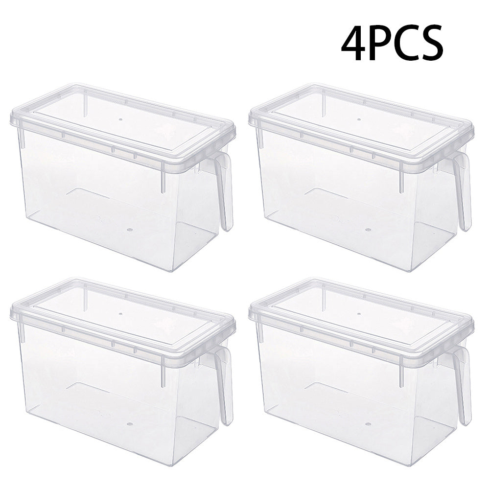 4Pcs Clear Refrigerator Food Storage Container