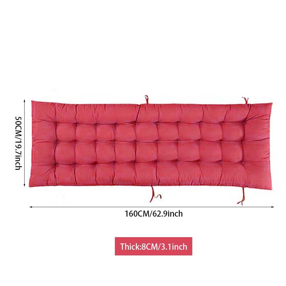 Sun Lounger Cushion Pad Garden In/Outdoor Recliner Chair Seat Pads,Red