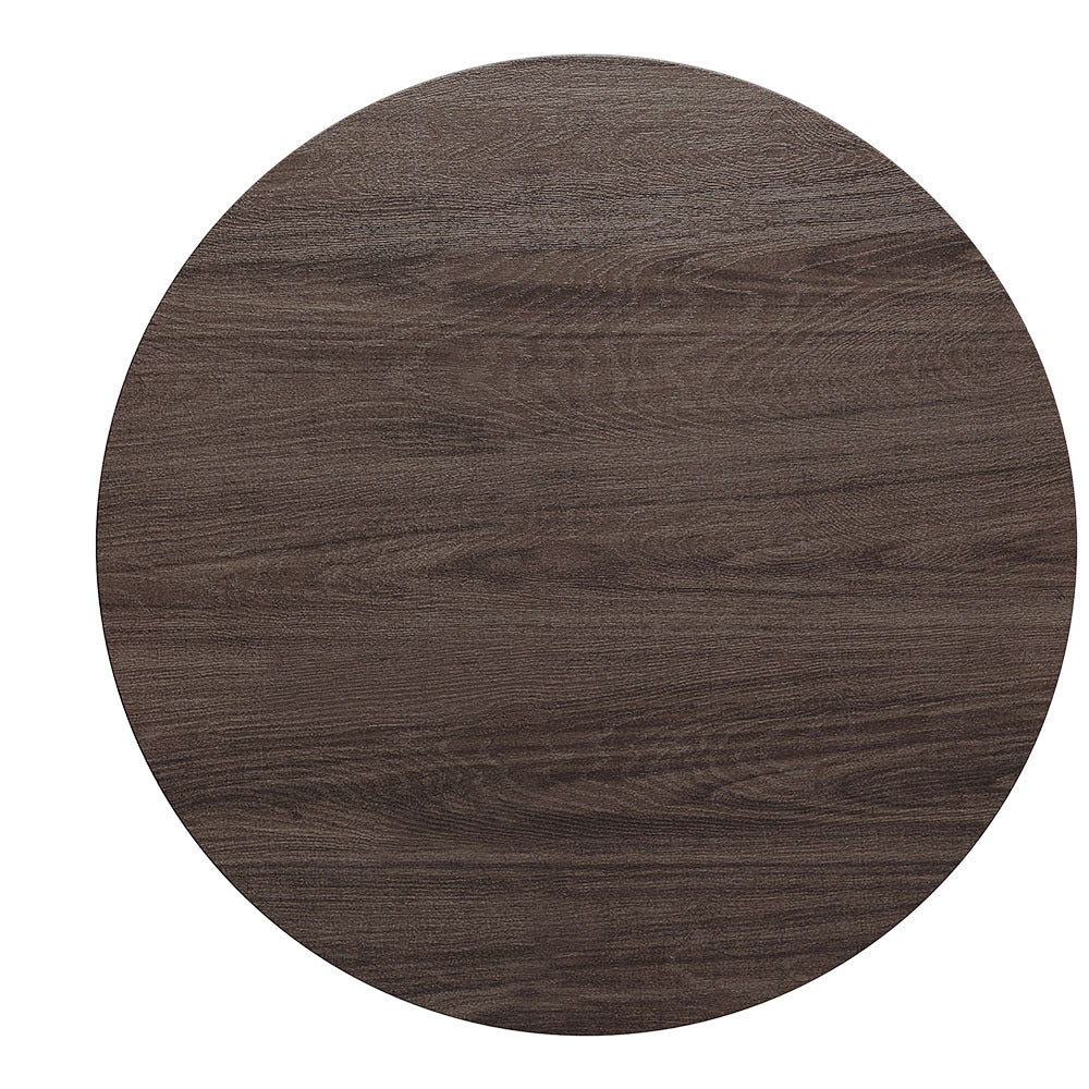 Walnut Small Round Coffee Table with 2 Tier