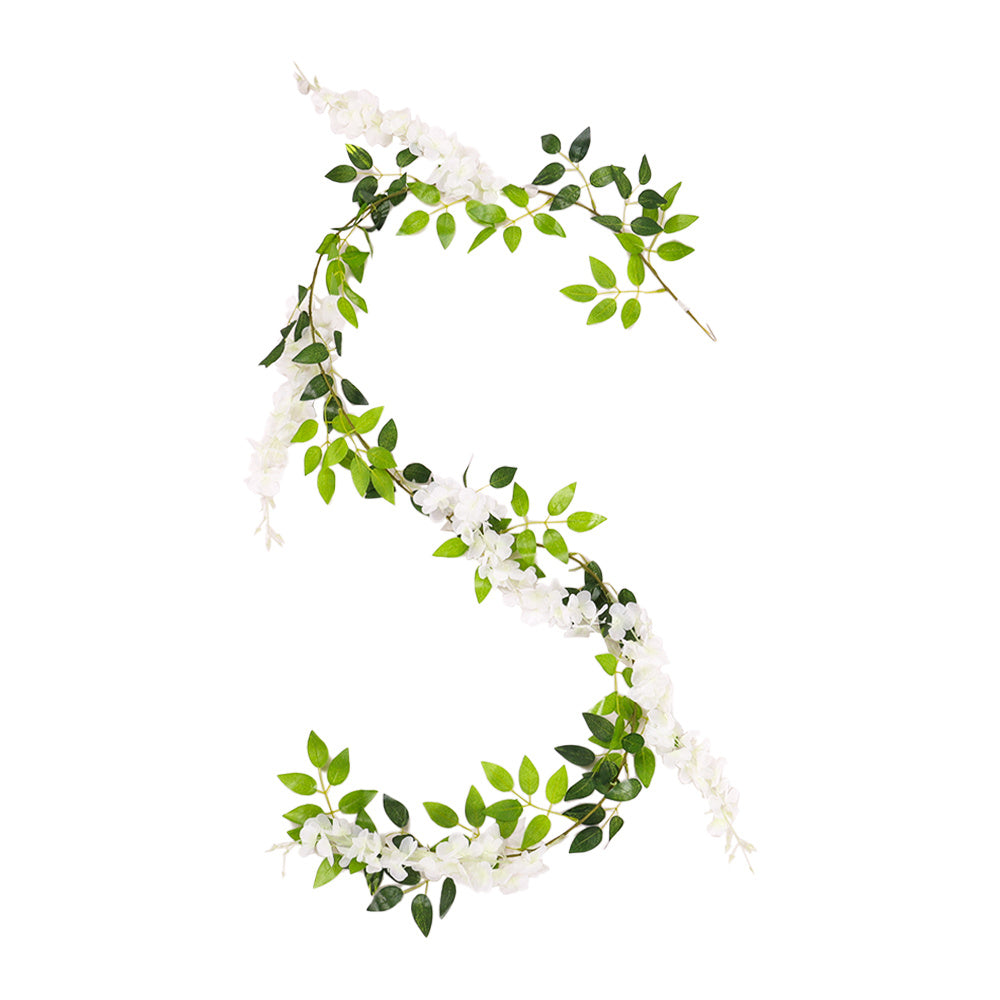 190cm Hanging Artificial Wisteria Garland Fake Silk Flowers Greenery Vine