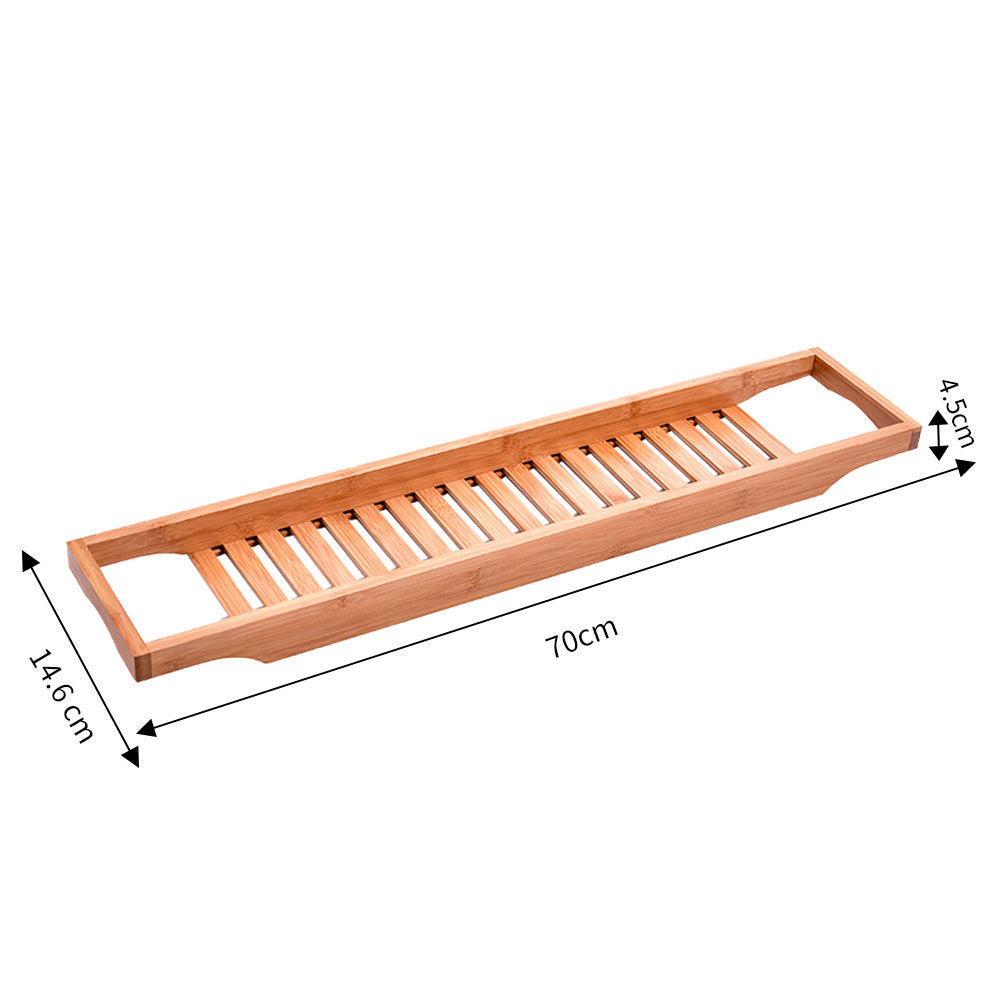 Bamboo Wood Bath Bathtub Rack Storage Tray Holder, Wood