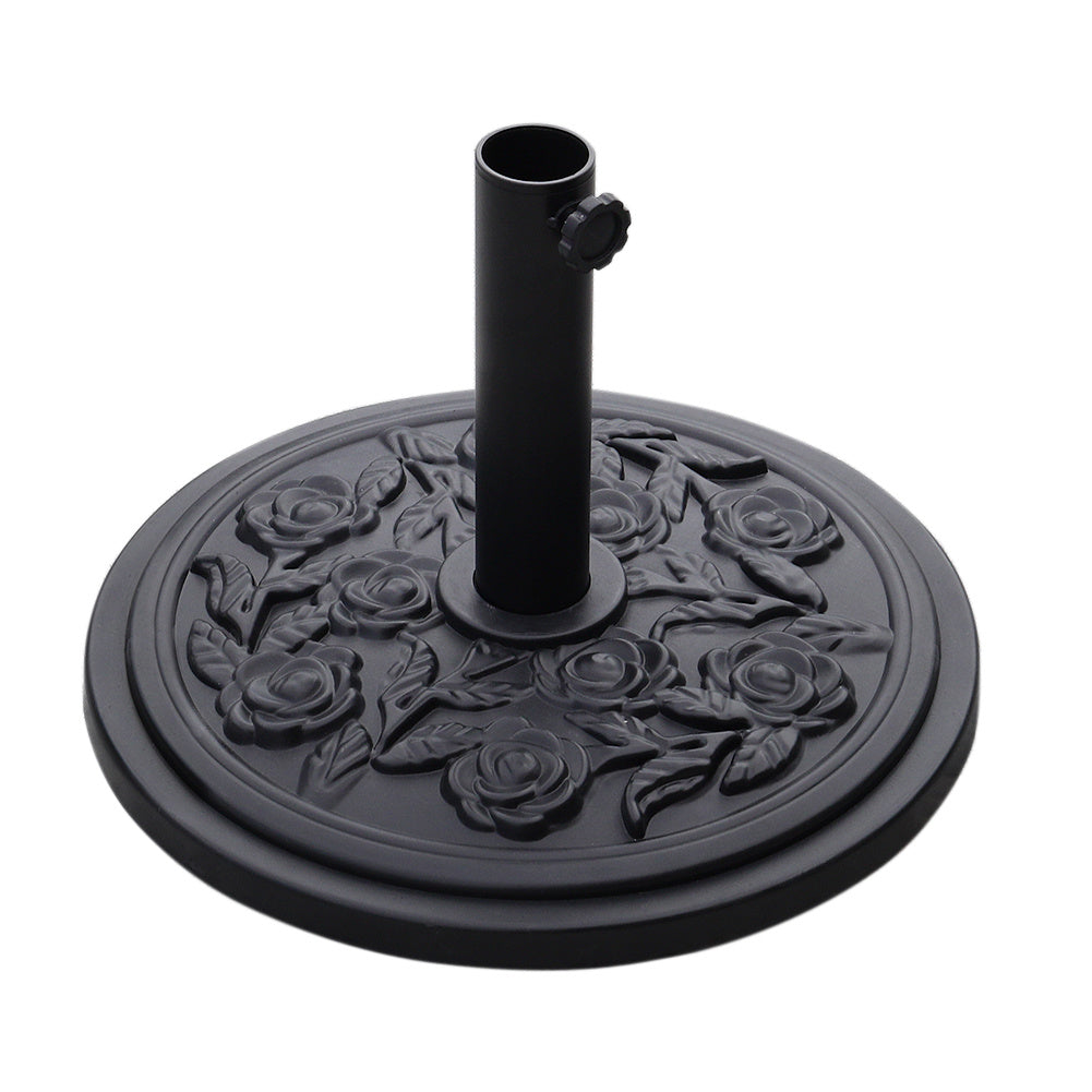 Vintage Cement Freestanding 10KG Parasol Base with Floral Pattern