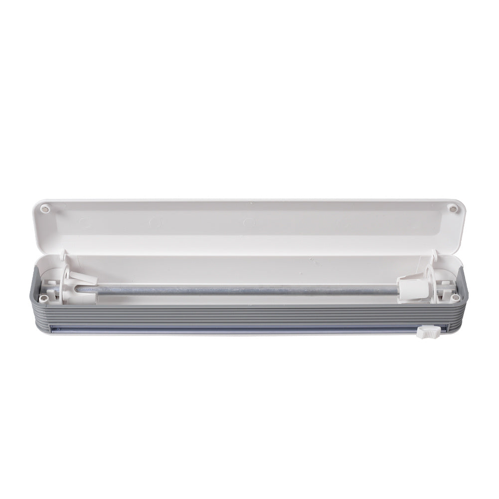 Grey Magnetic Cling Film Wrap Dispenser with Slide Cutter