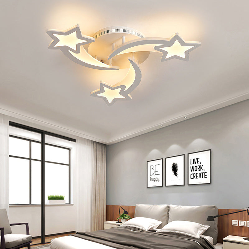 Modern Star LED Ceiling Light 3 Head Dimmable