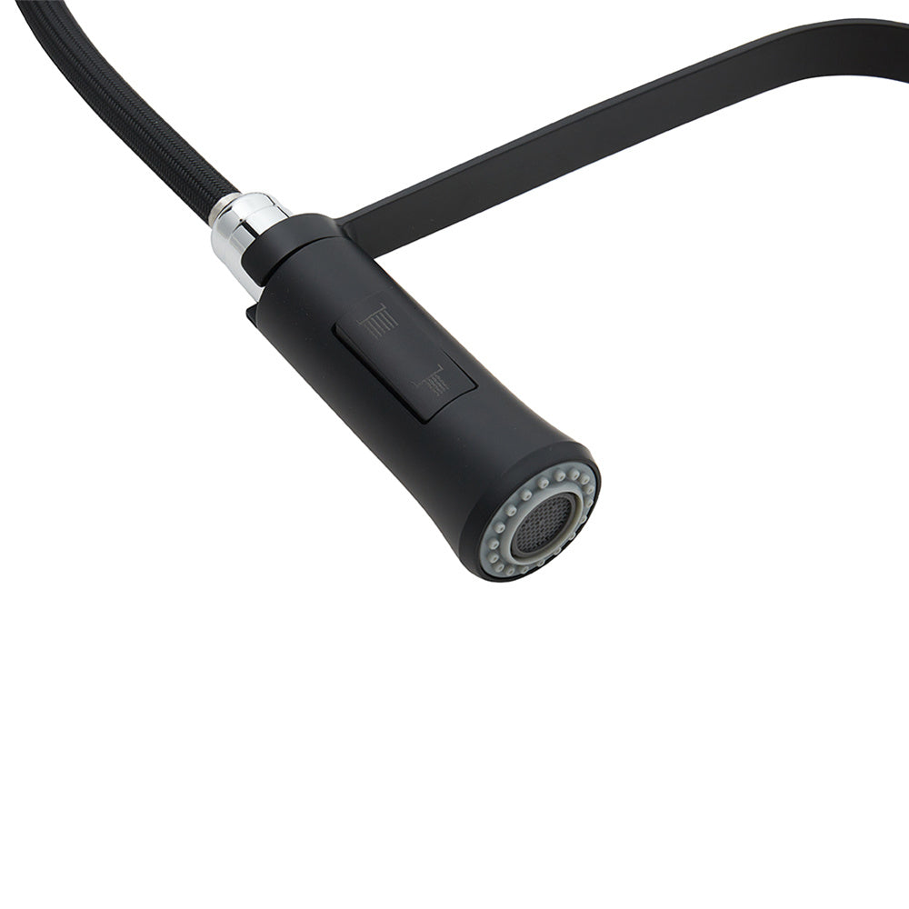 Black Modern Single Lever Kitchen Pull Down Faucet