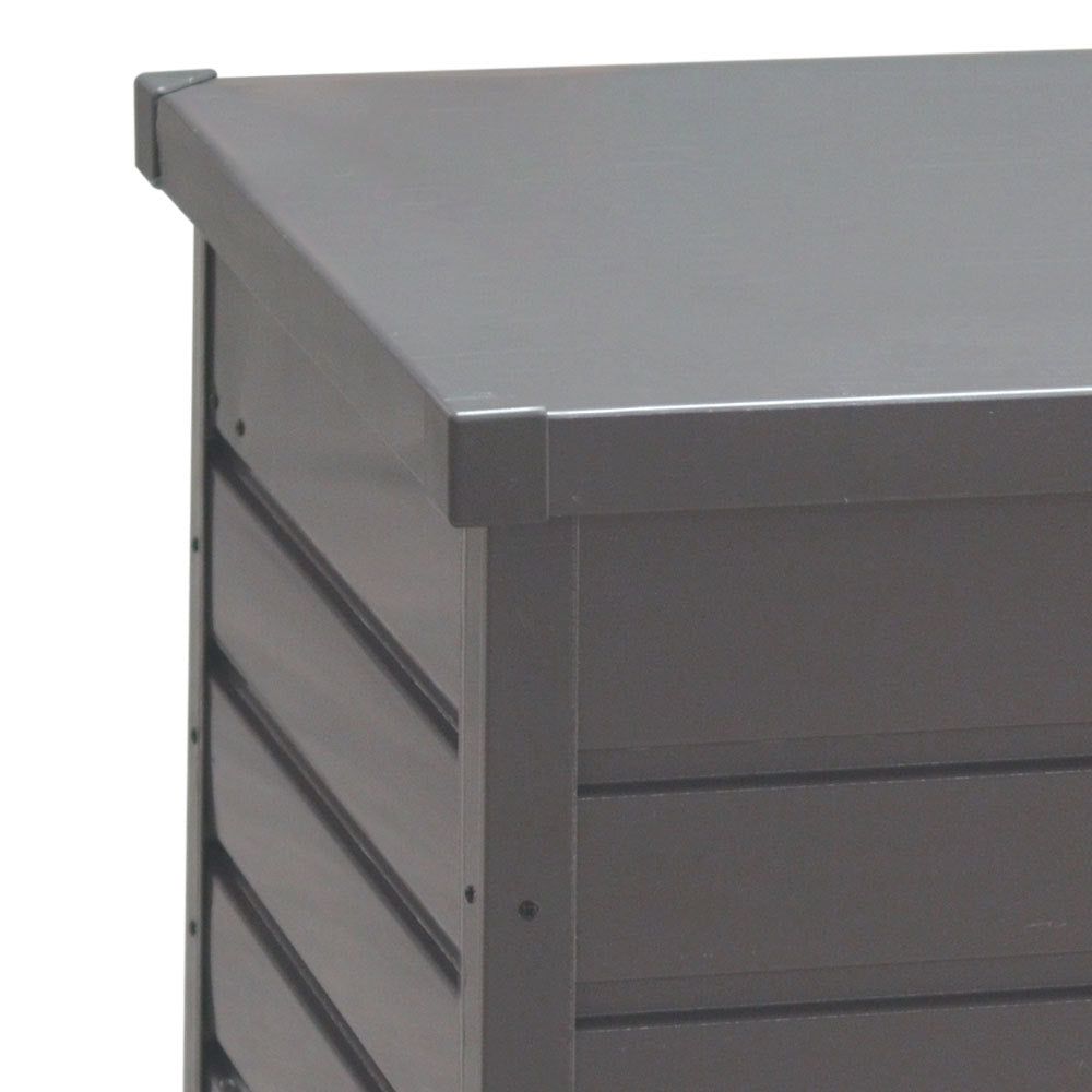 Grey 350L Metal Outdoor Garden Lockable Storage Box