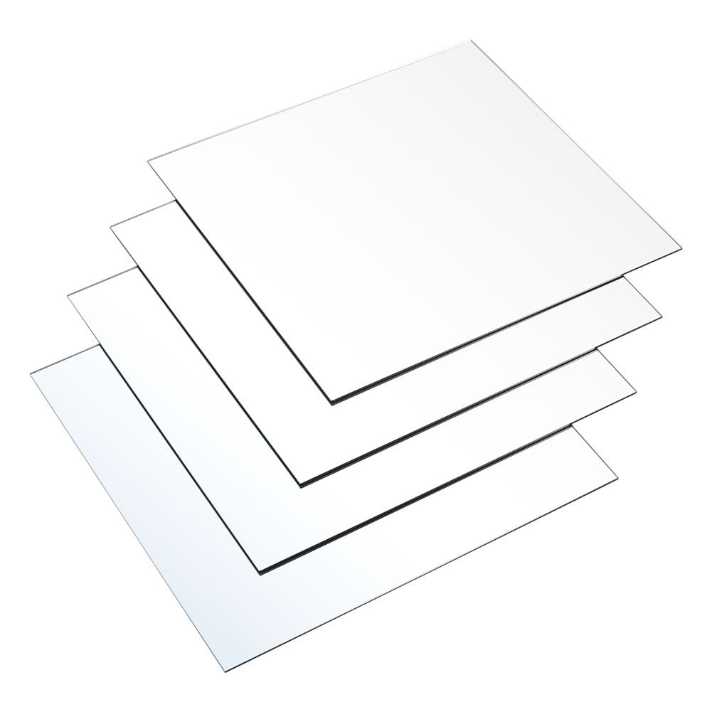 4pcs 40cm Acrylic Adhesive Wall Mirror Tiles