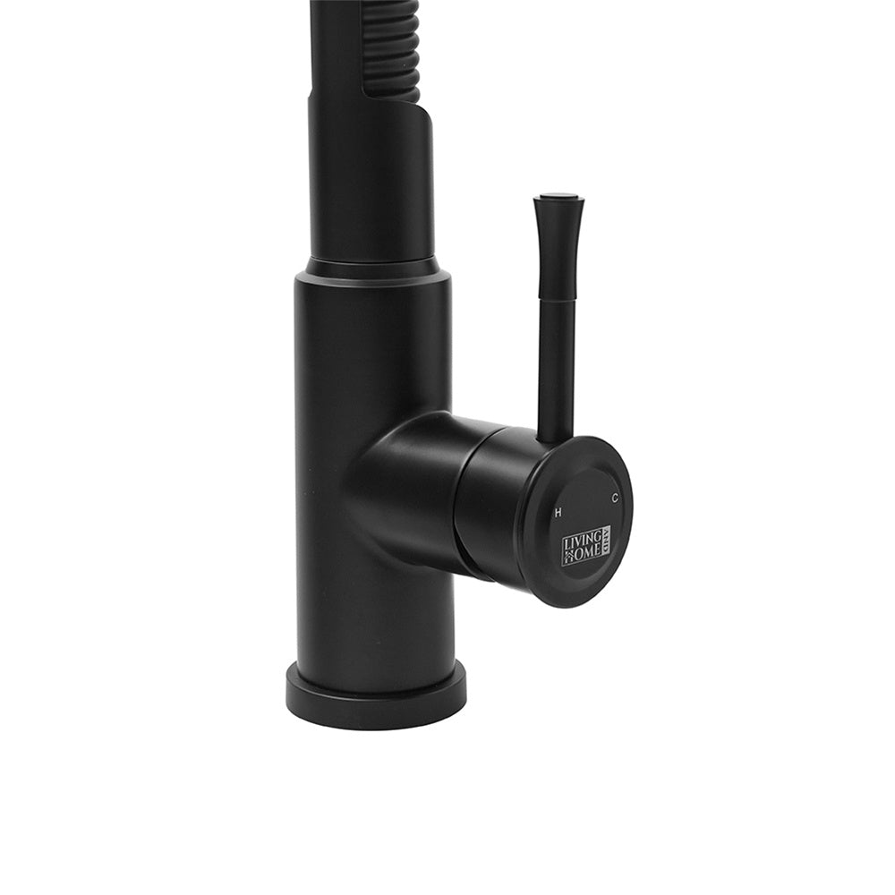 Black Modern Single Lever Kitchen Pull Down Faucet