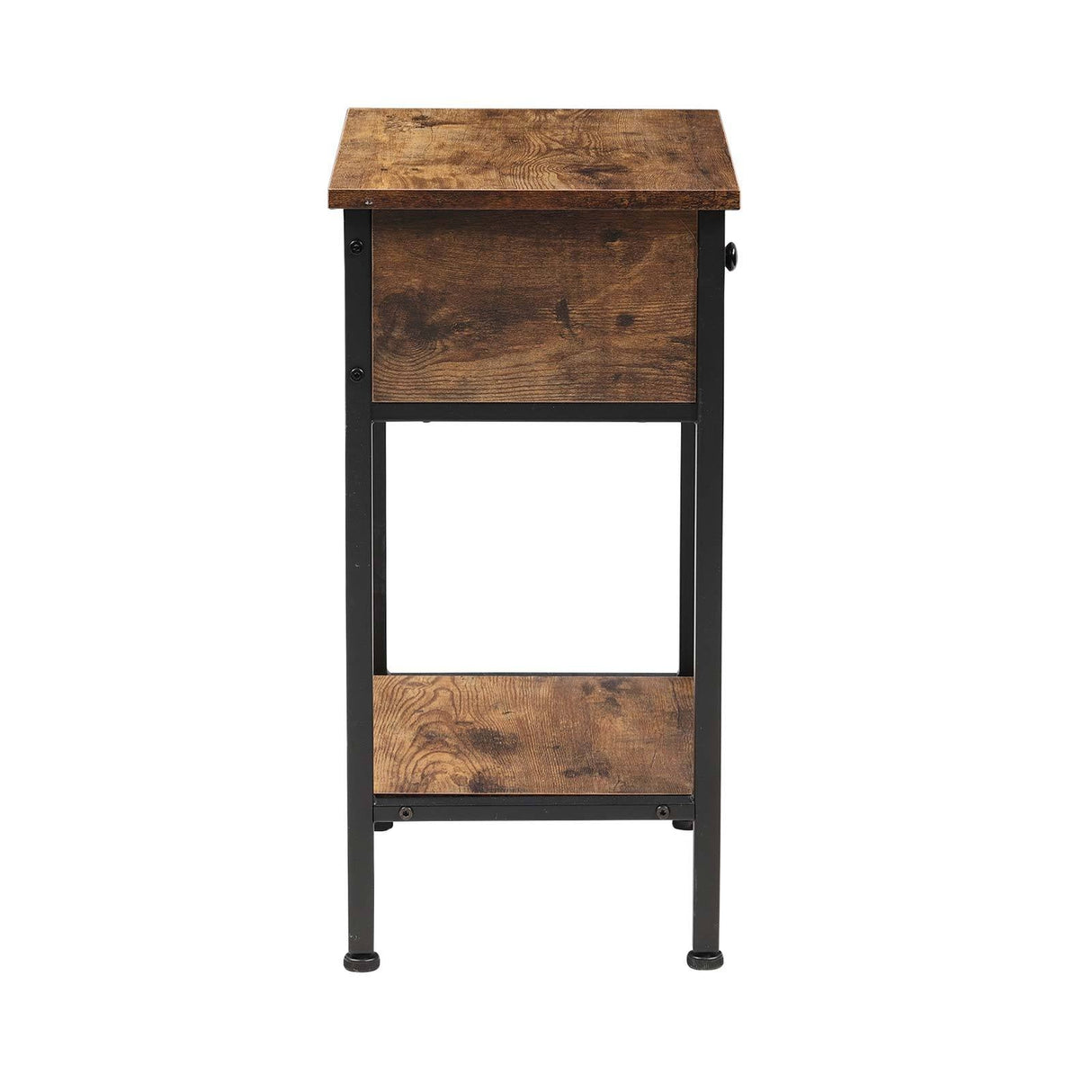 40cm Industrial Side Table with Drawer for Living Room