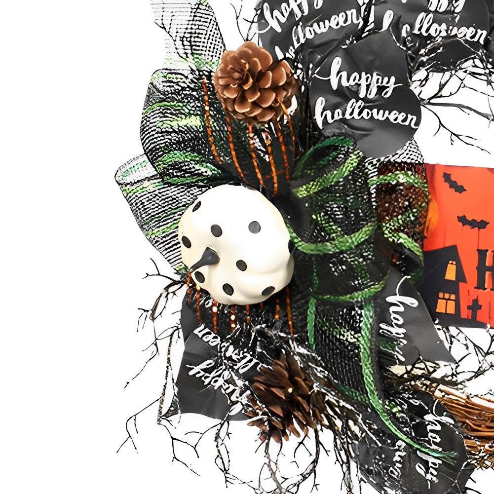 Halloween Wreath with Bows Home Decor