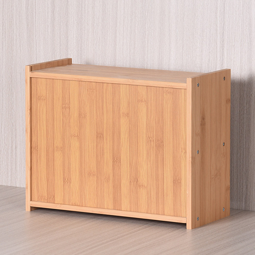 2 Tier Bamboo Bread Box for Kitchen Counter