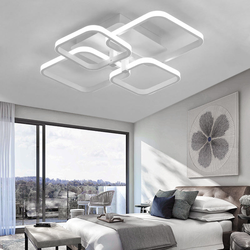 Square LED Ceiling Light Cool White Light 4 Head