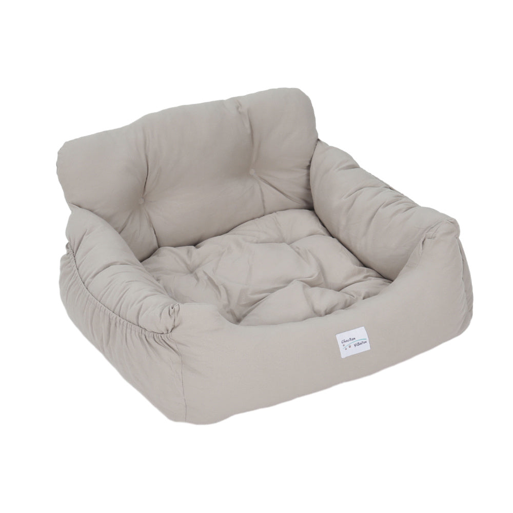 Light Grey 50cm Travel Pet Bed with Pockets