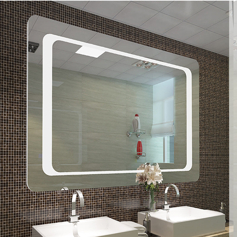 LED Illuminated Anti-fog Wall Mounted Mirror with CE Driver for Bathroom, 800x600MM
