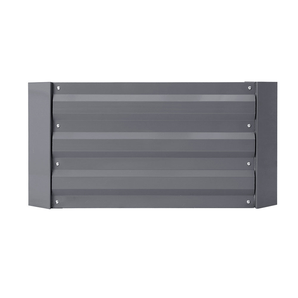 Grey 100cm W Galvanized Steel Square Raised Garden Bed Planter Box