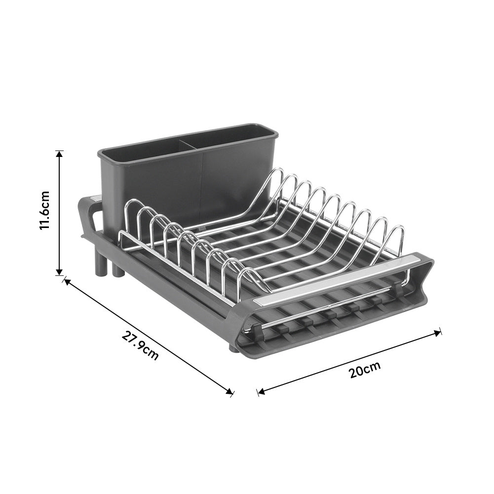 Grey Multifunctional Kitchen Dish Drying Rack Tableware Storage Rack