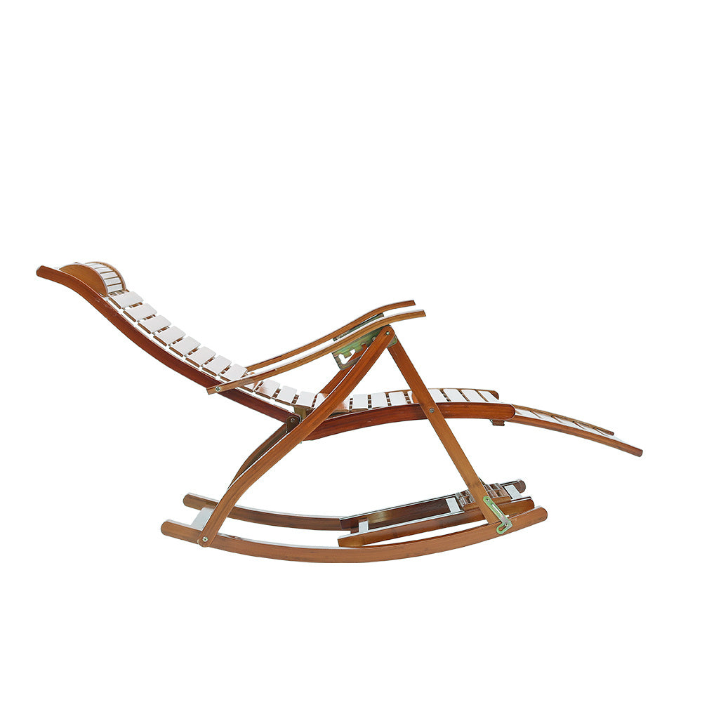 Bamboo Rocking Chair Foldable Recliner