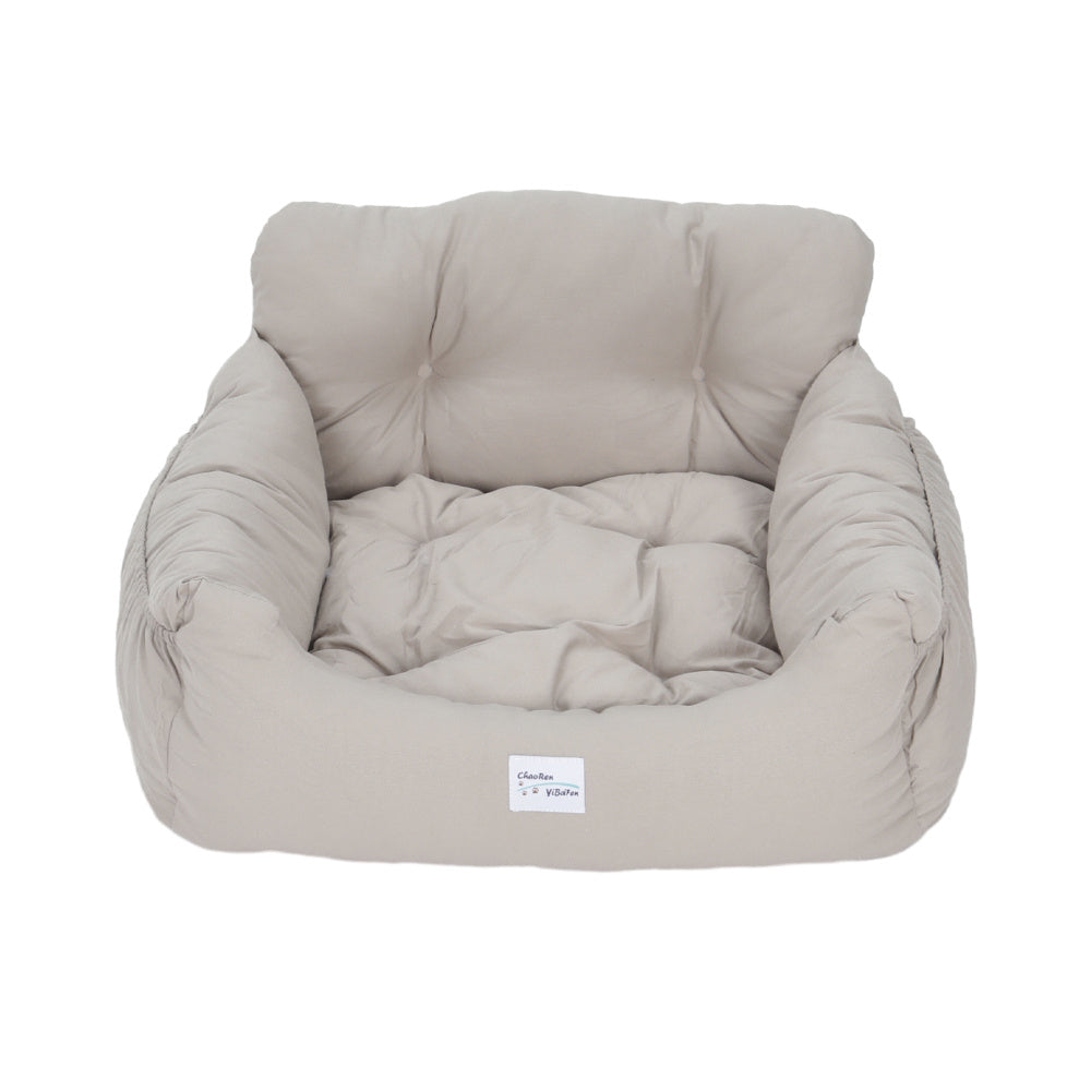 Light Grey 50cm Travel Pet Bed with Pockets