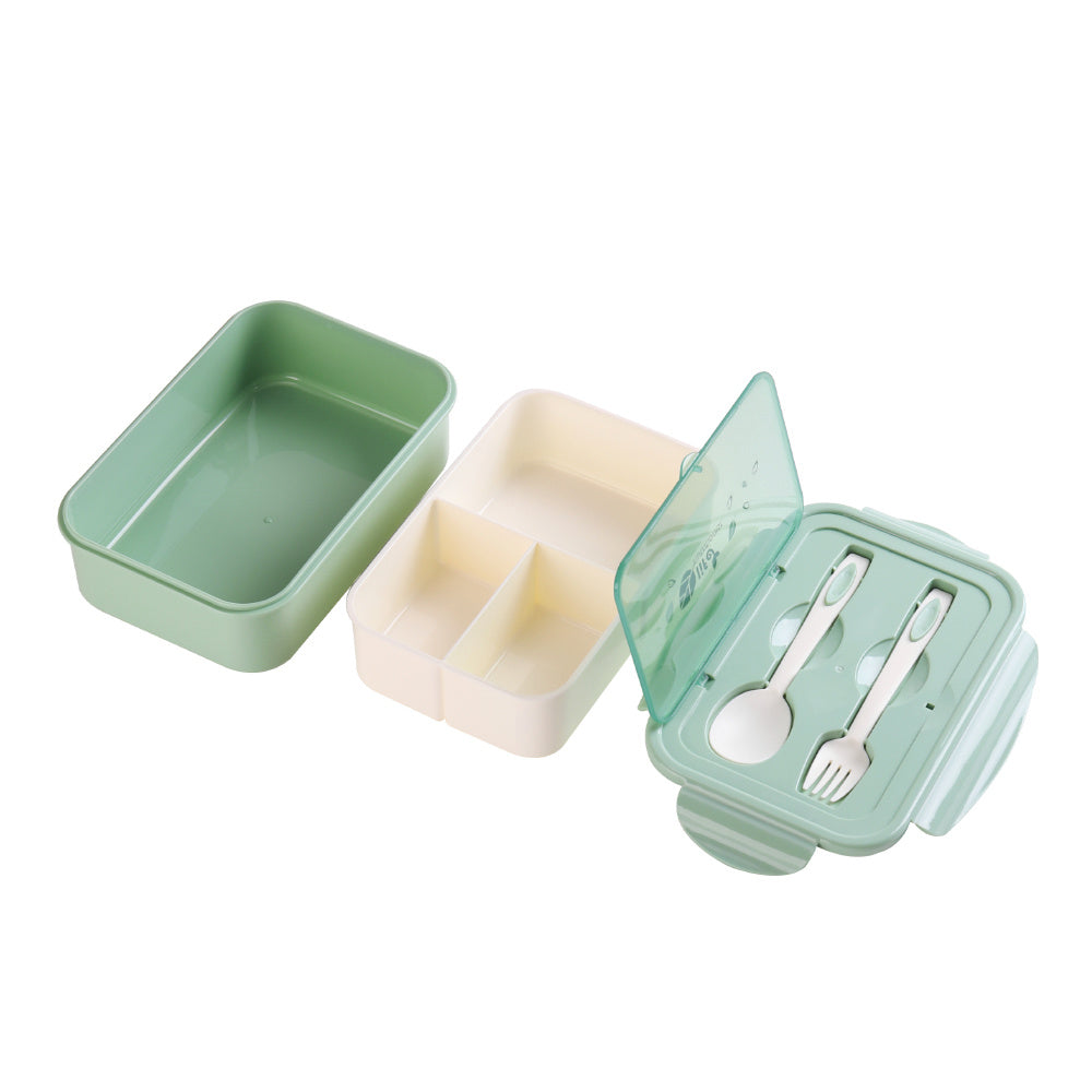 Green Kitchen Storage 1400ML Lunch Box with Spoon and Fork