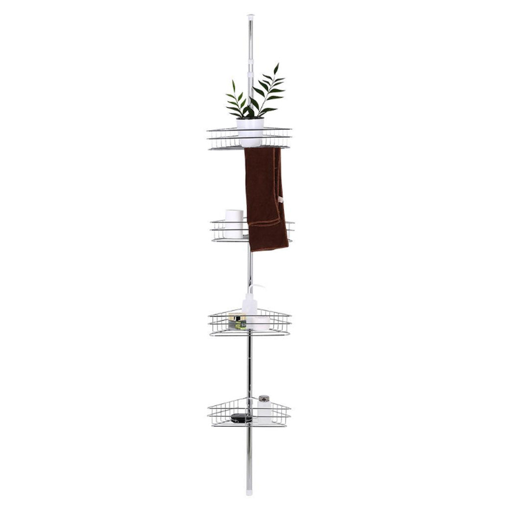 4 Tier Telescopic Bathroom Corner Shelf Shower Organizer Caddy