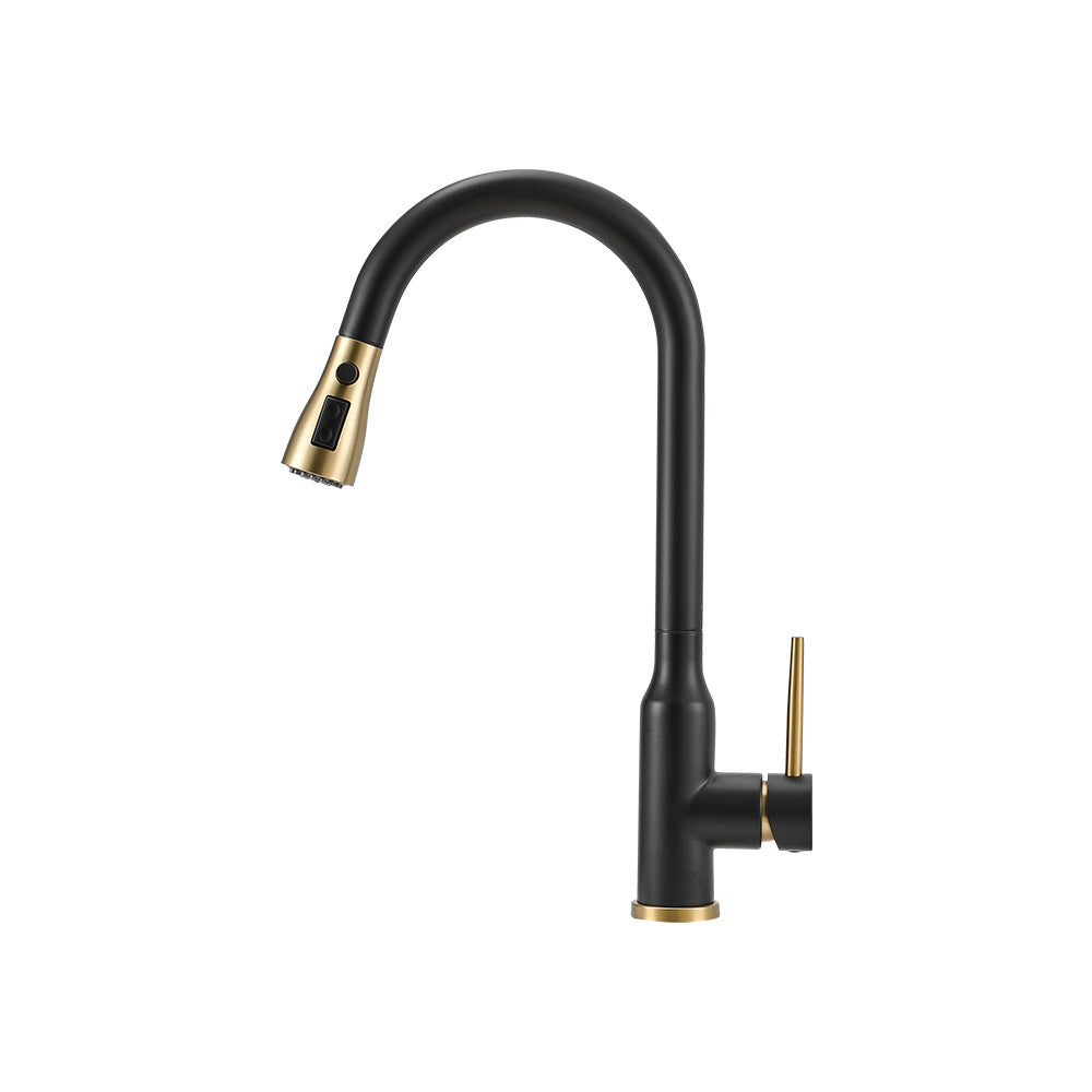 43cm Retractable Pull-down Kitchen Faucet,Black