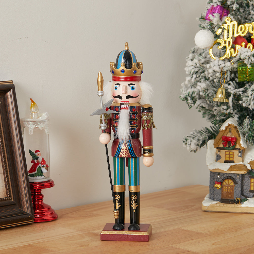 Wooden Nutcracker Soldier Figurine Christmas Ornament