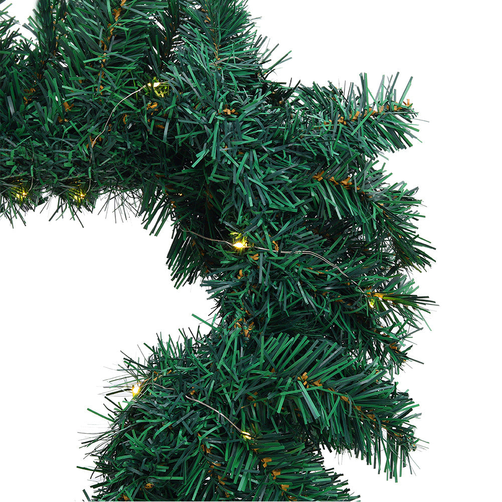 Christmas Garland Heart shaped Door Hanging Window Wreath with LED Light