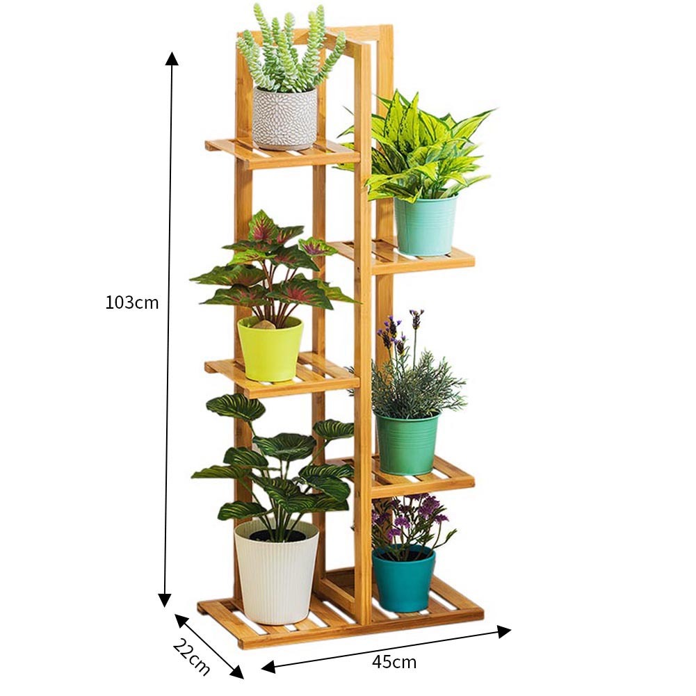 5 Tier Wood Plant Stand, Wood