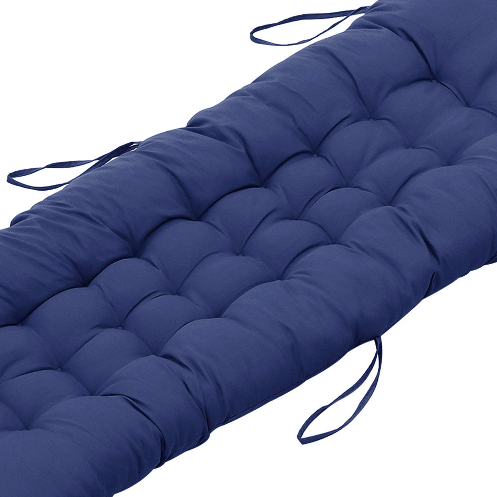 110cm Thick Soft Comfortable Chaise Lounge Chair Cushion, Blue