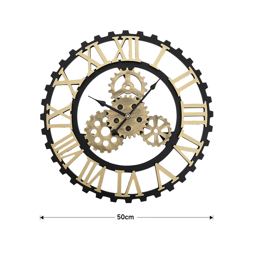 Retro Gear Silent Wall Clock
