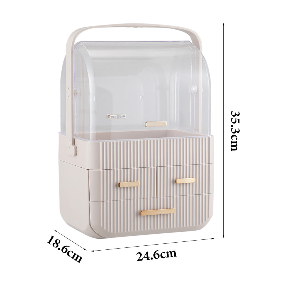 3 Drawers Desktop Cosmetics Storage Organizer