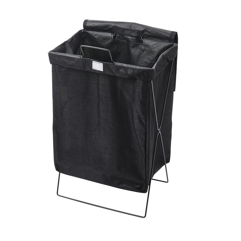 Black Folding Fabric Laundry Basket