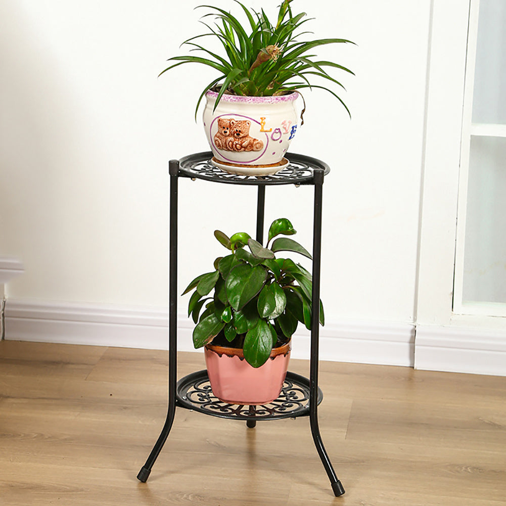 2 Tier Metal Plant Stand Flower Pot