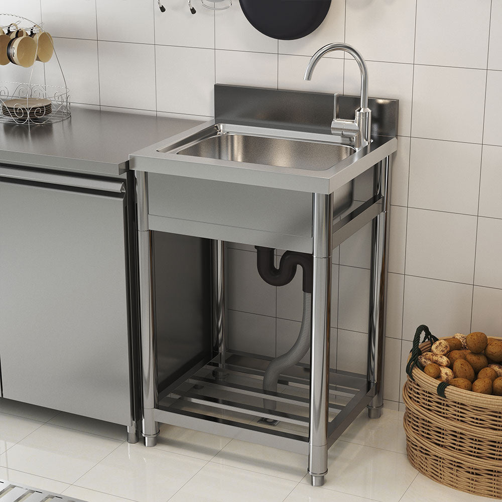 Free Standing Stainless Steel Commercial Sink
