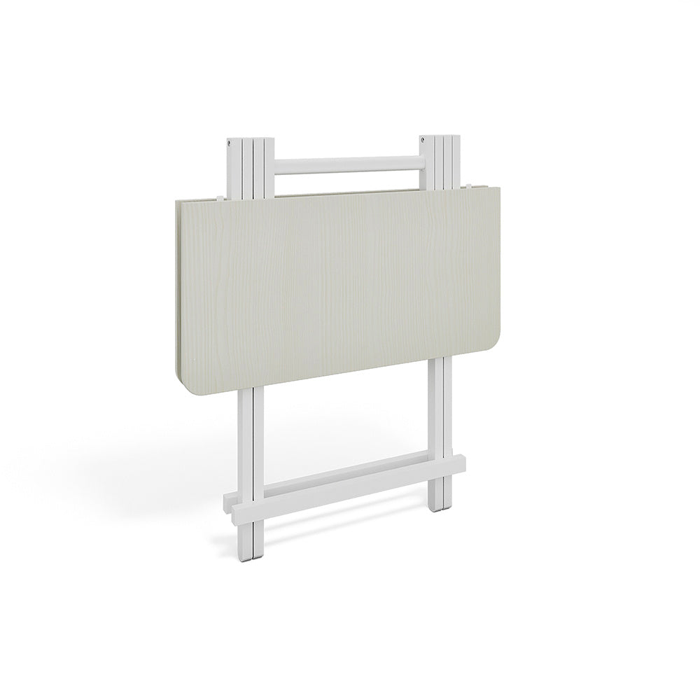 White 70x70cm Folding Wooden Dining Table