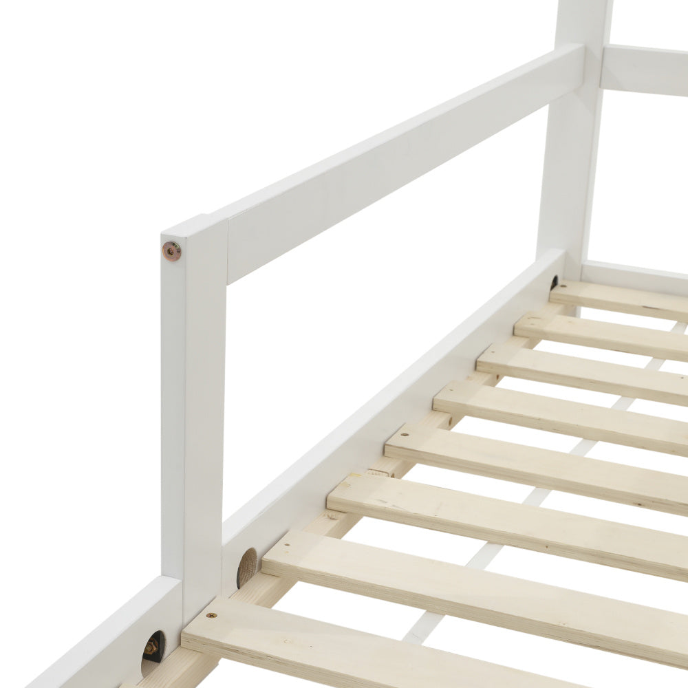 Kid's Pine Wood House Bed