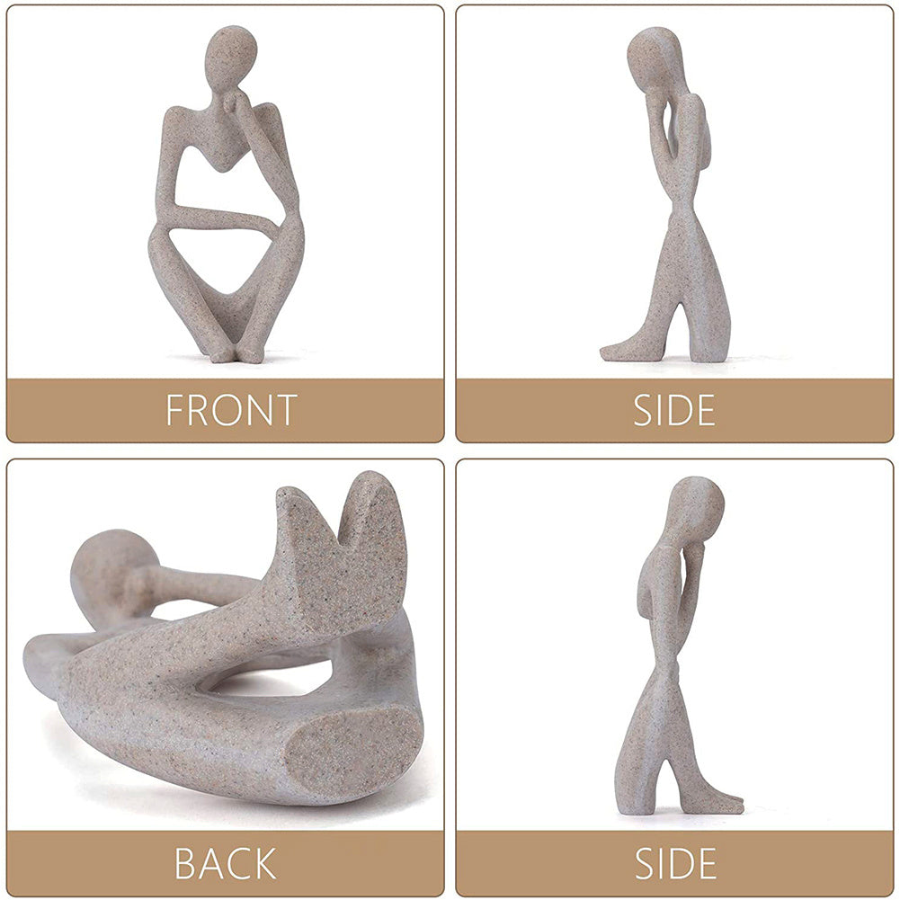 Resin Sculpture Art Abstract Meditator Statue