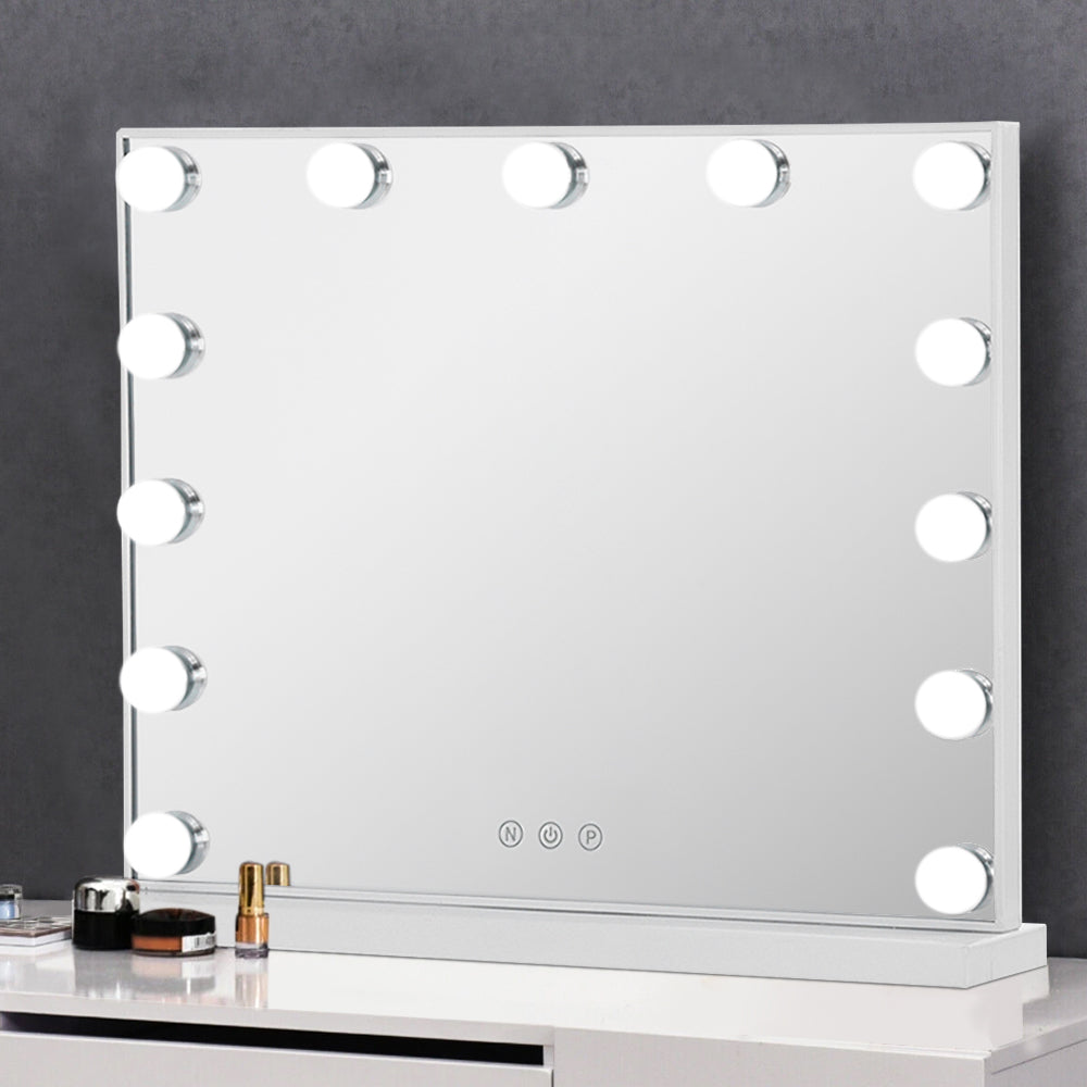 Large Makeup Dressing Mirror With 13 LED Light Touch Dimmable Bulb