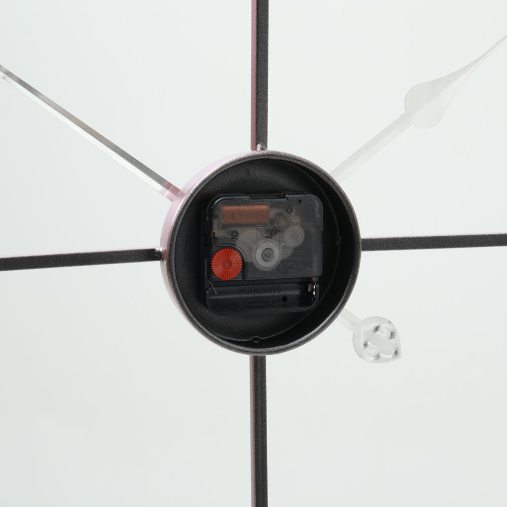 60CM Metal Round Wall Clock with , Rose Gold