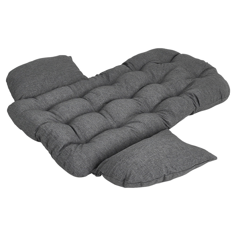 Woven Outdoor Egg Chair with Stand and Cushion