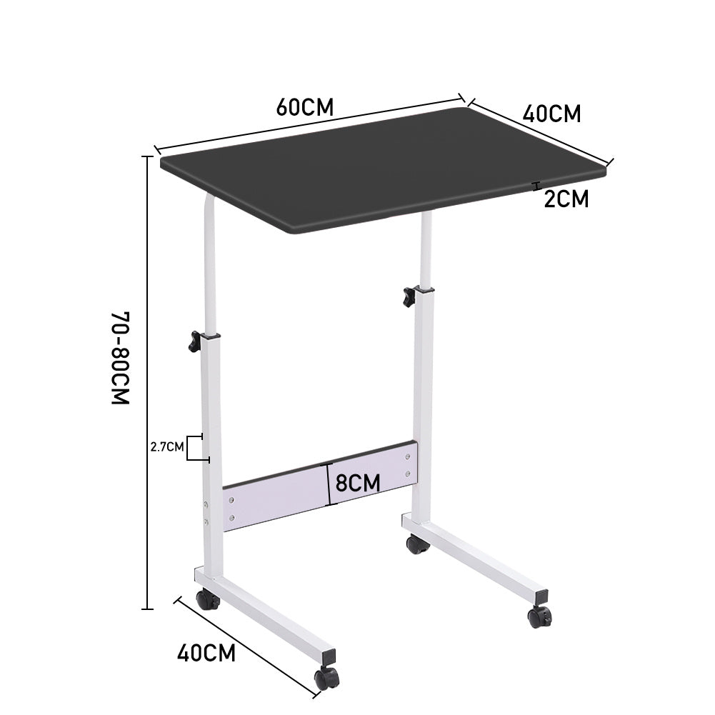 Height Adjustable Computer Standing Desk with Wheels